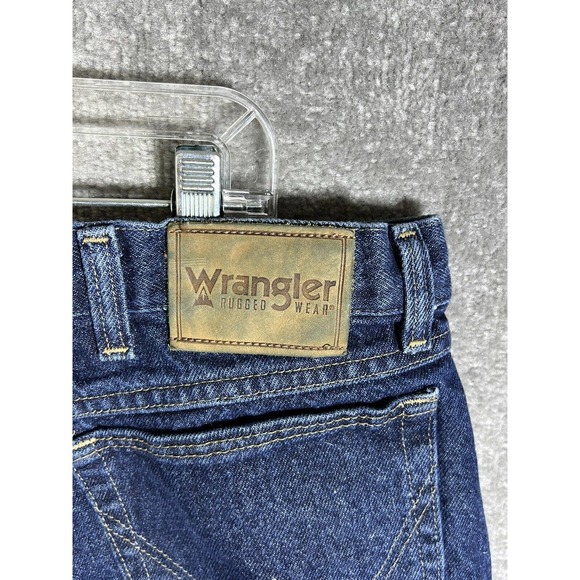 Wrangler Rugged Wear Straight Leg Jeans Mens Size 40x30 Dark Wash Blue‎ Denim - Picture 5 of 9